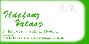 ildefonz halasz business card